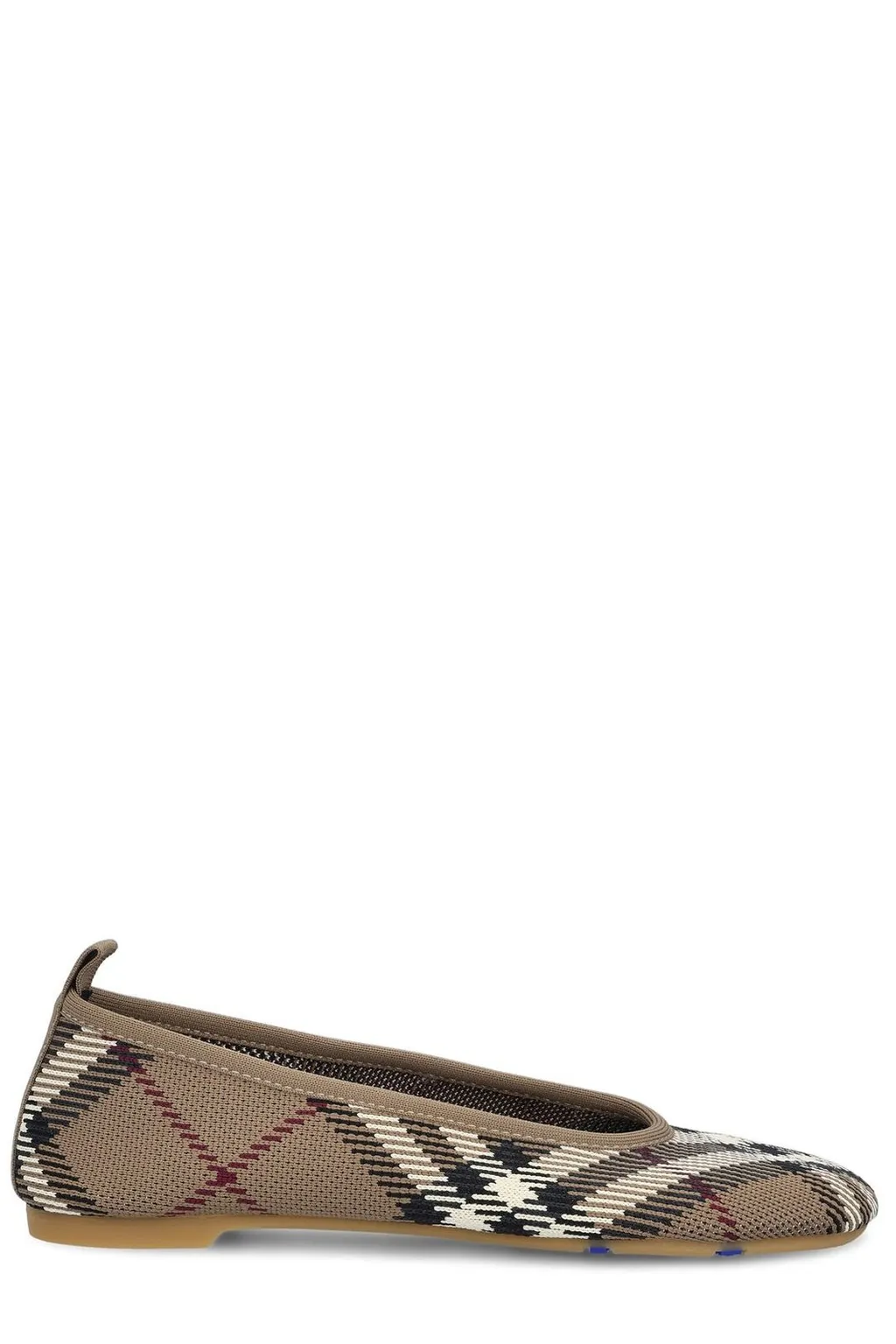 Checked Slip-On Flat Shoes
