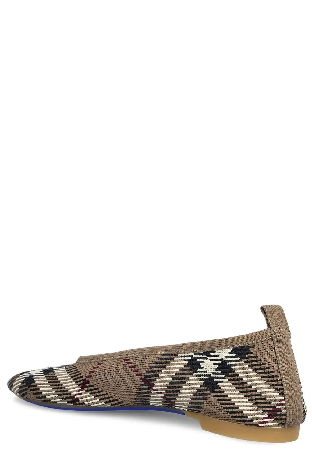 Checked Slip-On Flat Shoes