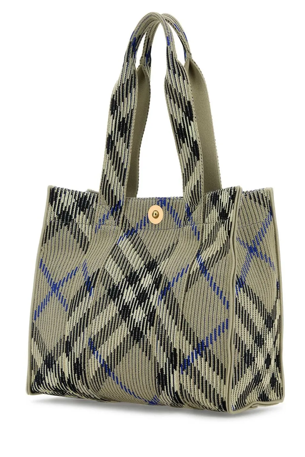 Small Check Knitted Tote Bag