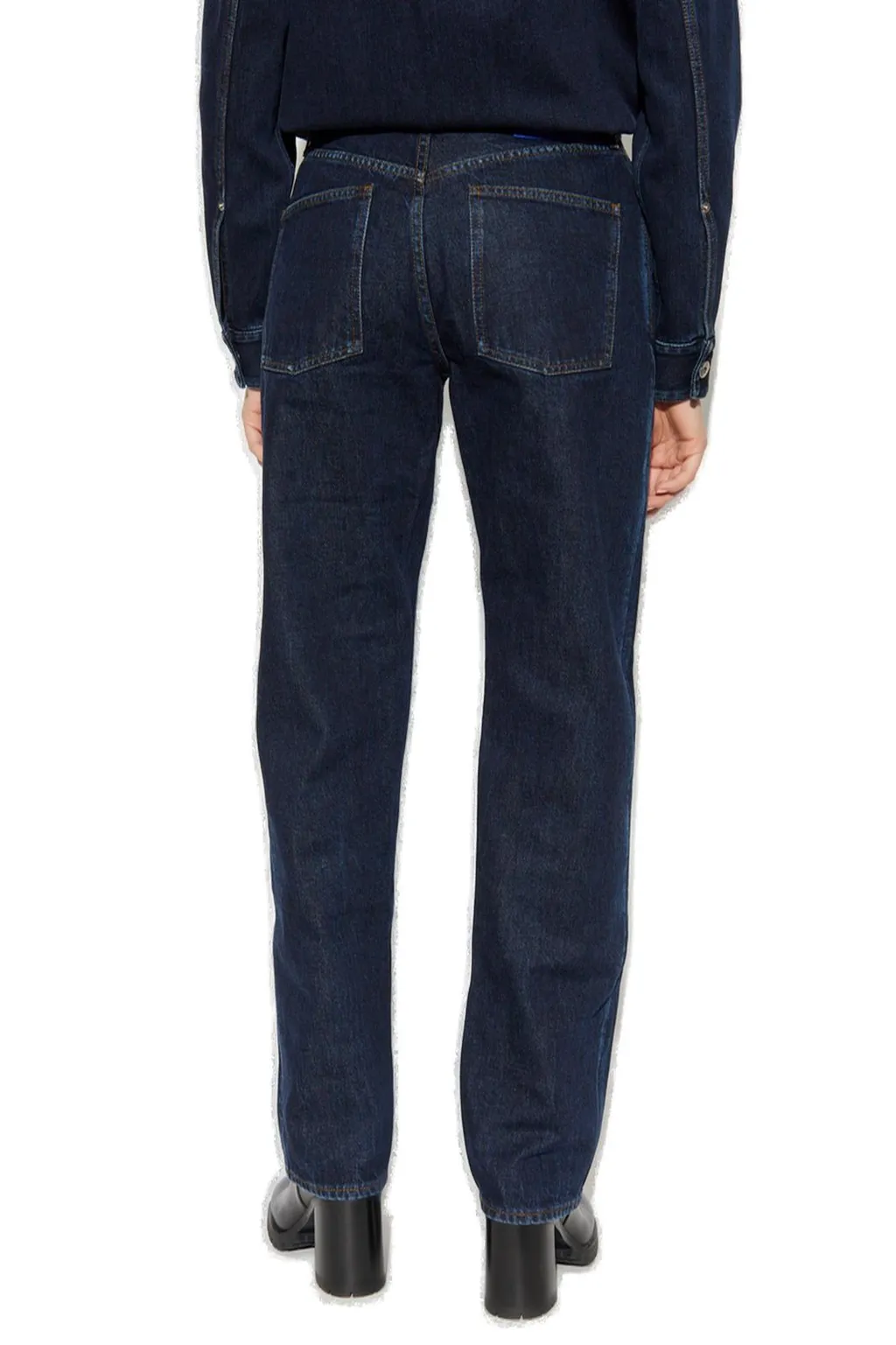 Logo Patch Straight-Leg Jeans