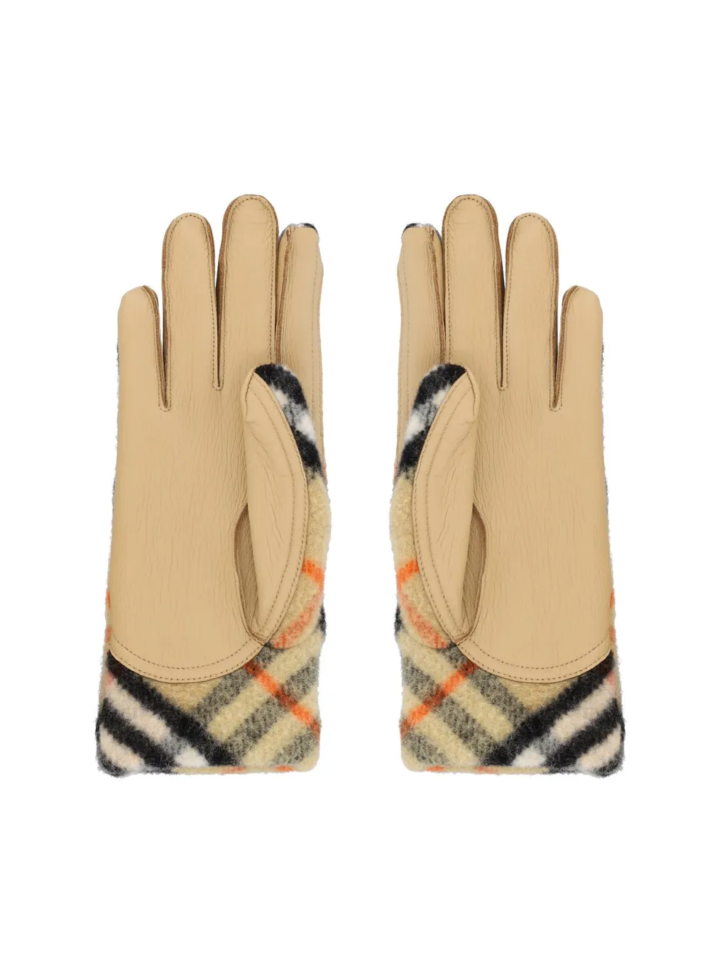 Checkered Panelled Gloves