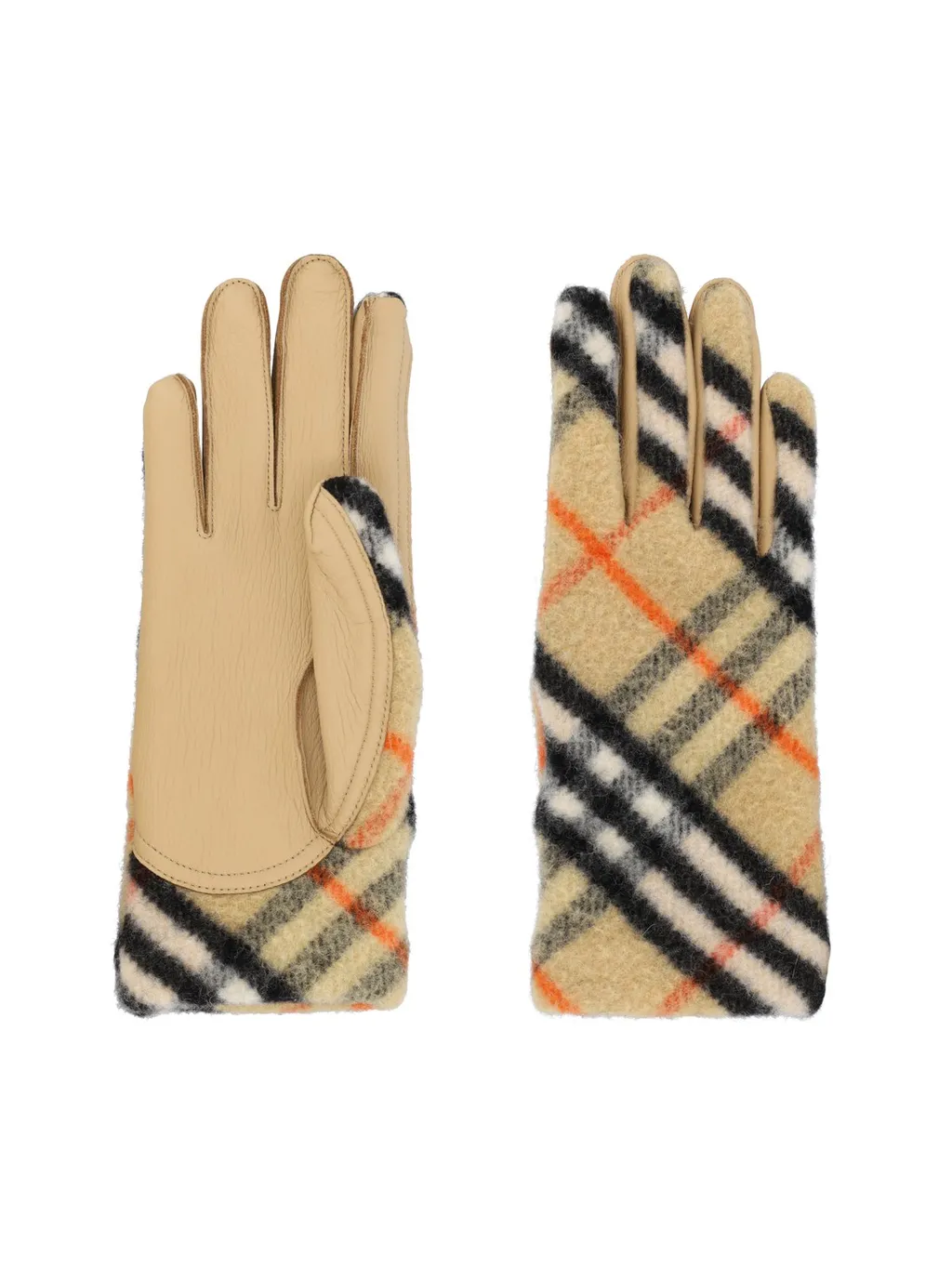 Checkered Panelled Gloves