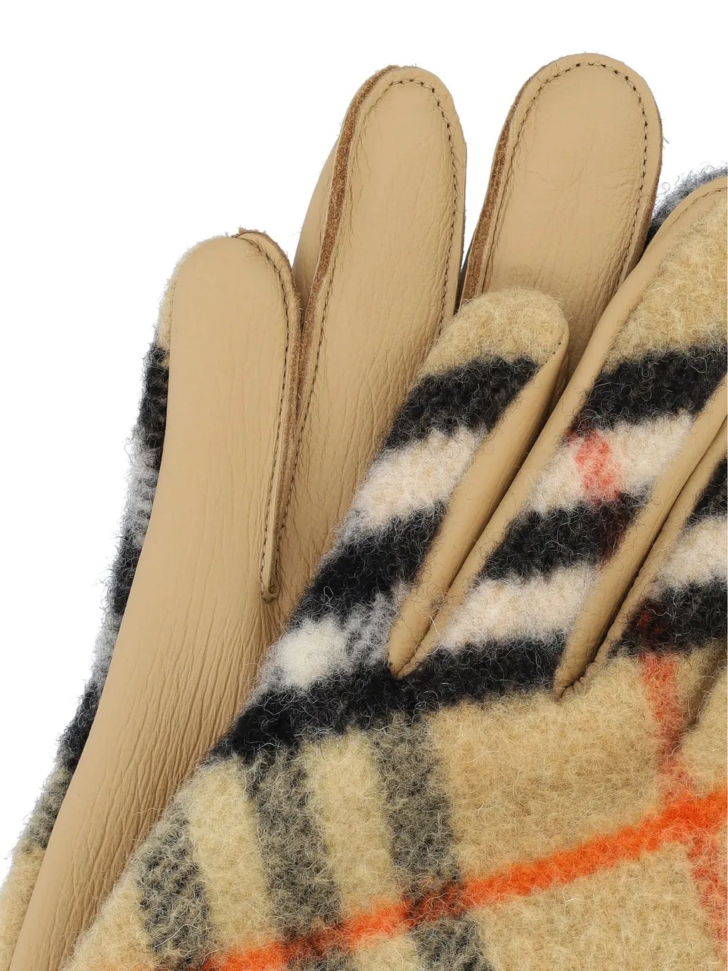 Checkered Panelled Gloves