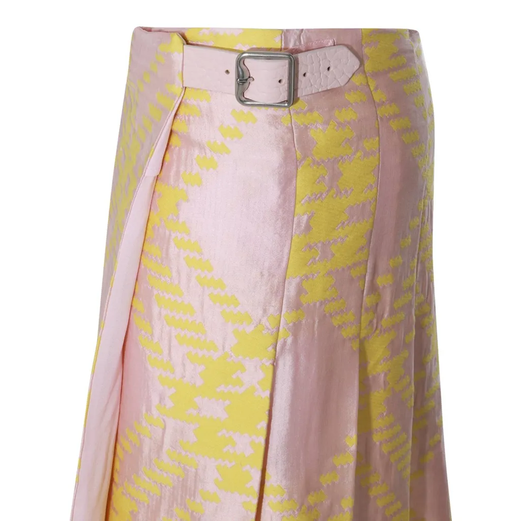 Checked Pleated Mini Skirt