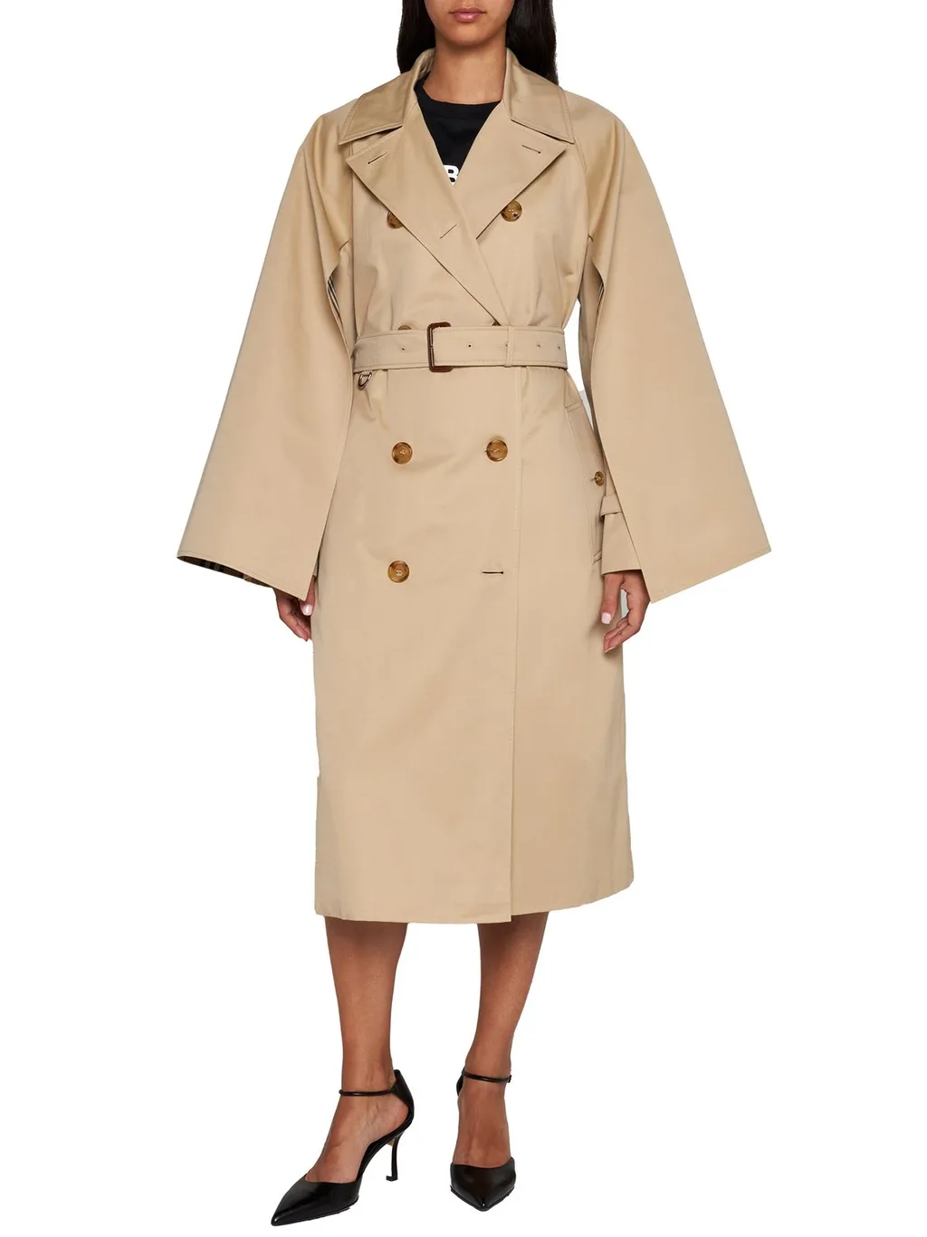 Double-Breasted Belted Coat