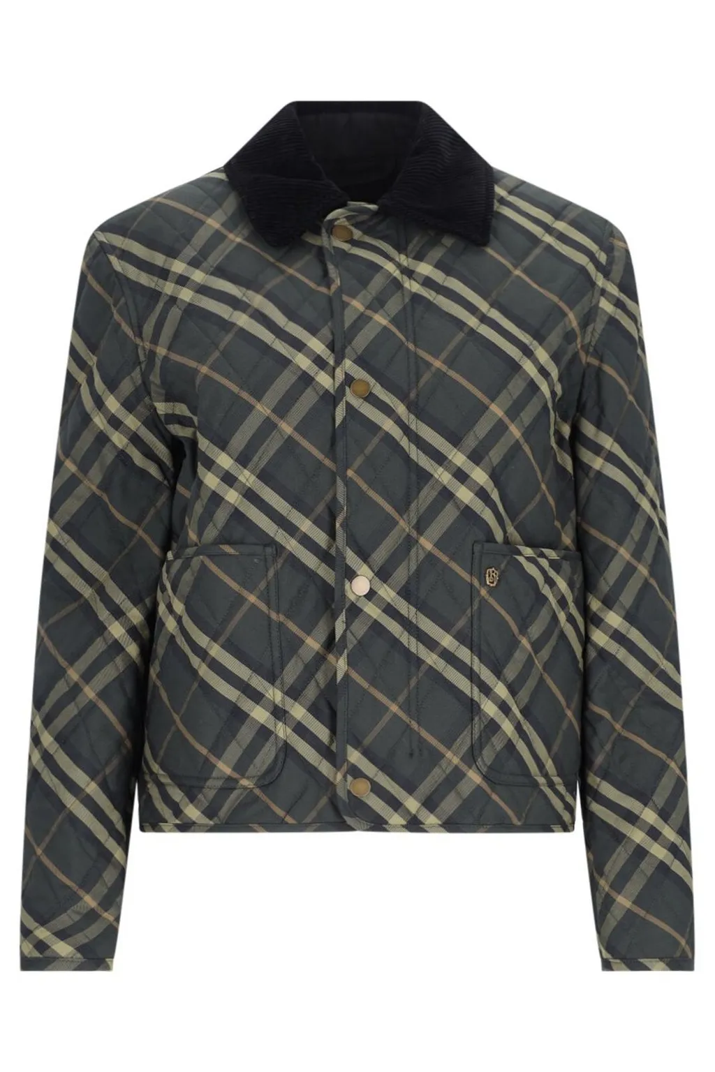 Check Printed Quilted Jacket