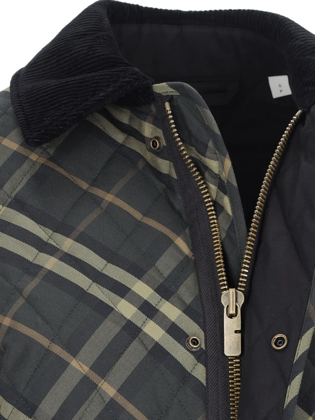 Check Printed Quilted Jacket