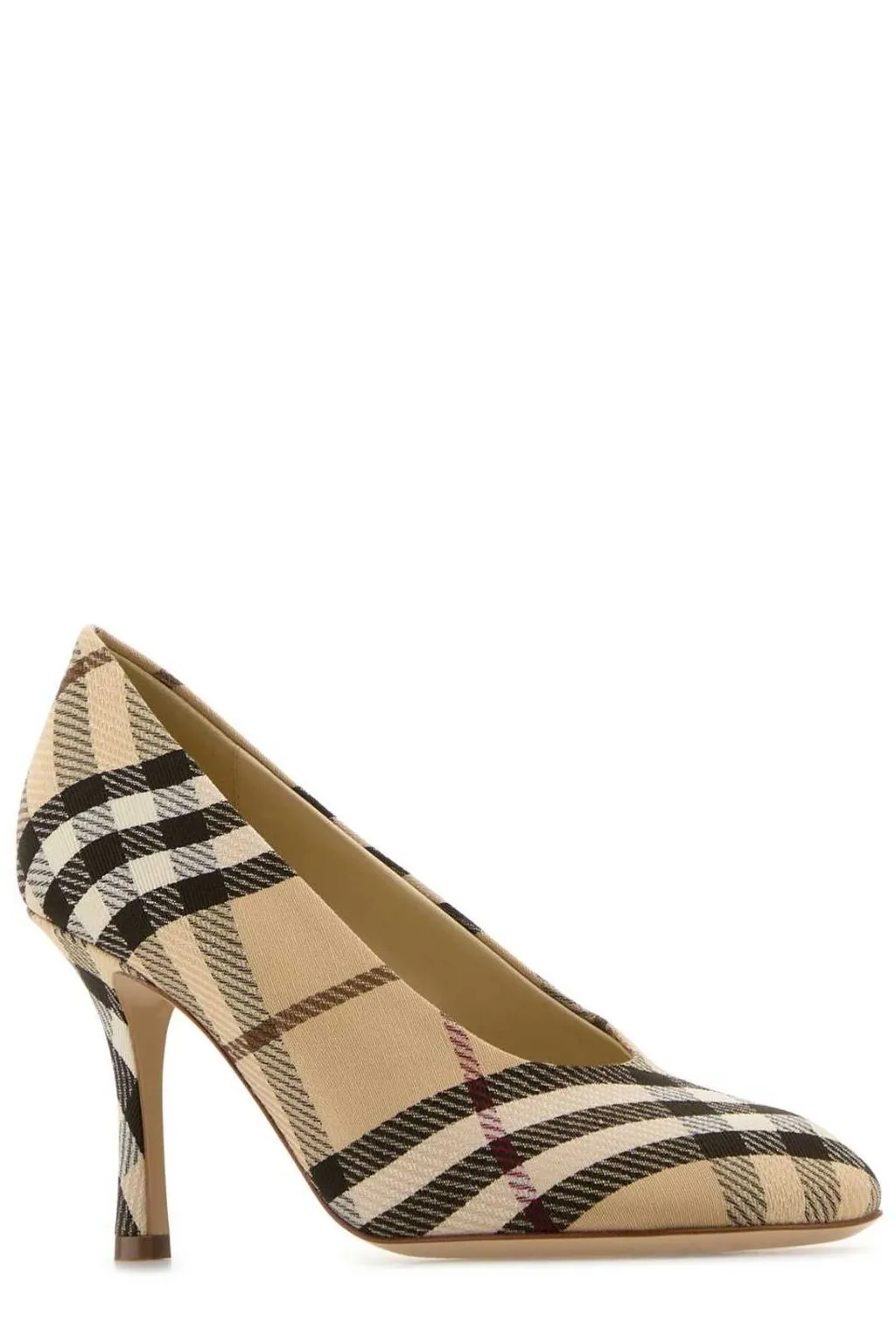 Vintage Check Square-Toe Baby Pumps