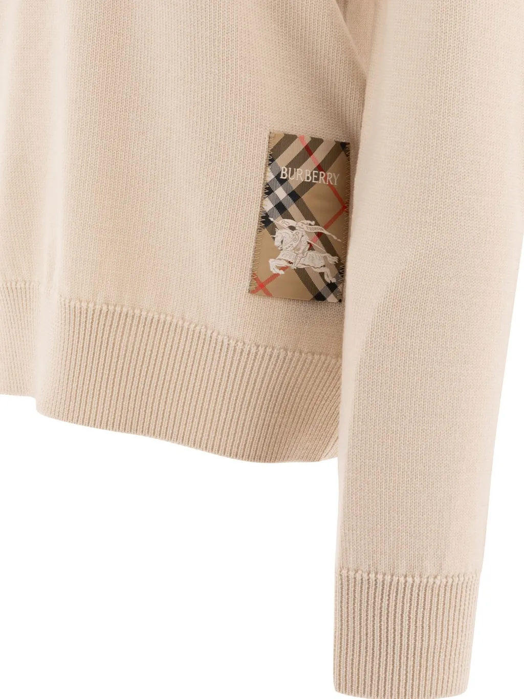 Checked Knitted Crewneck Jumper