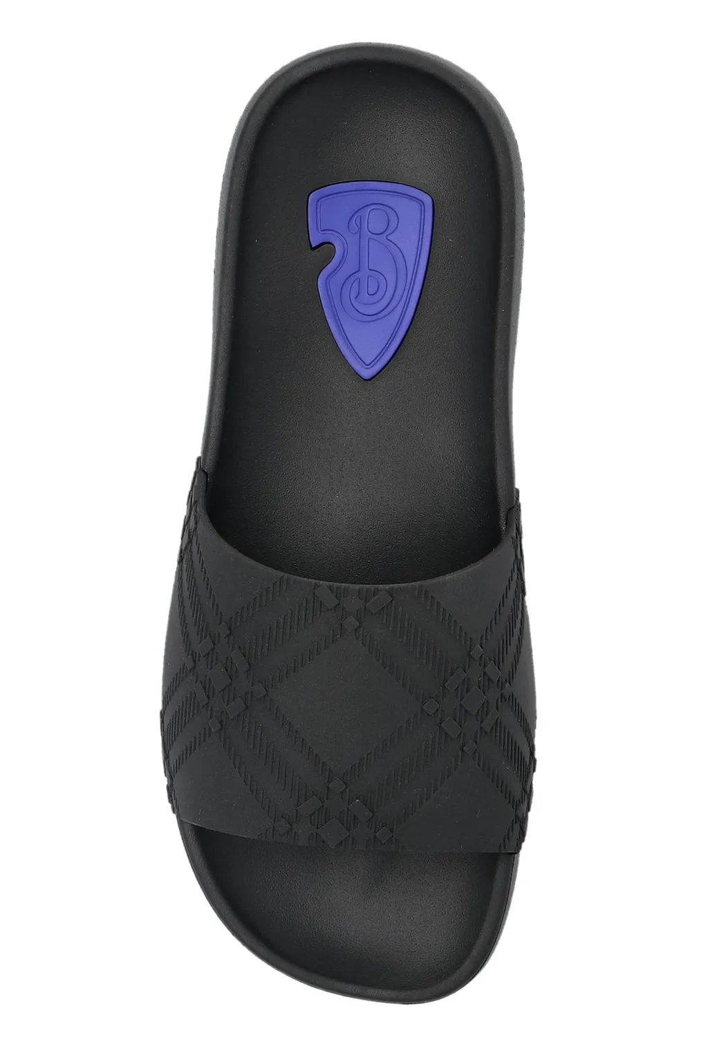 Check Embossed Slip-On Slides