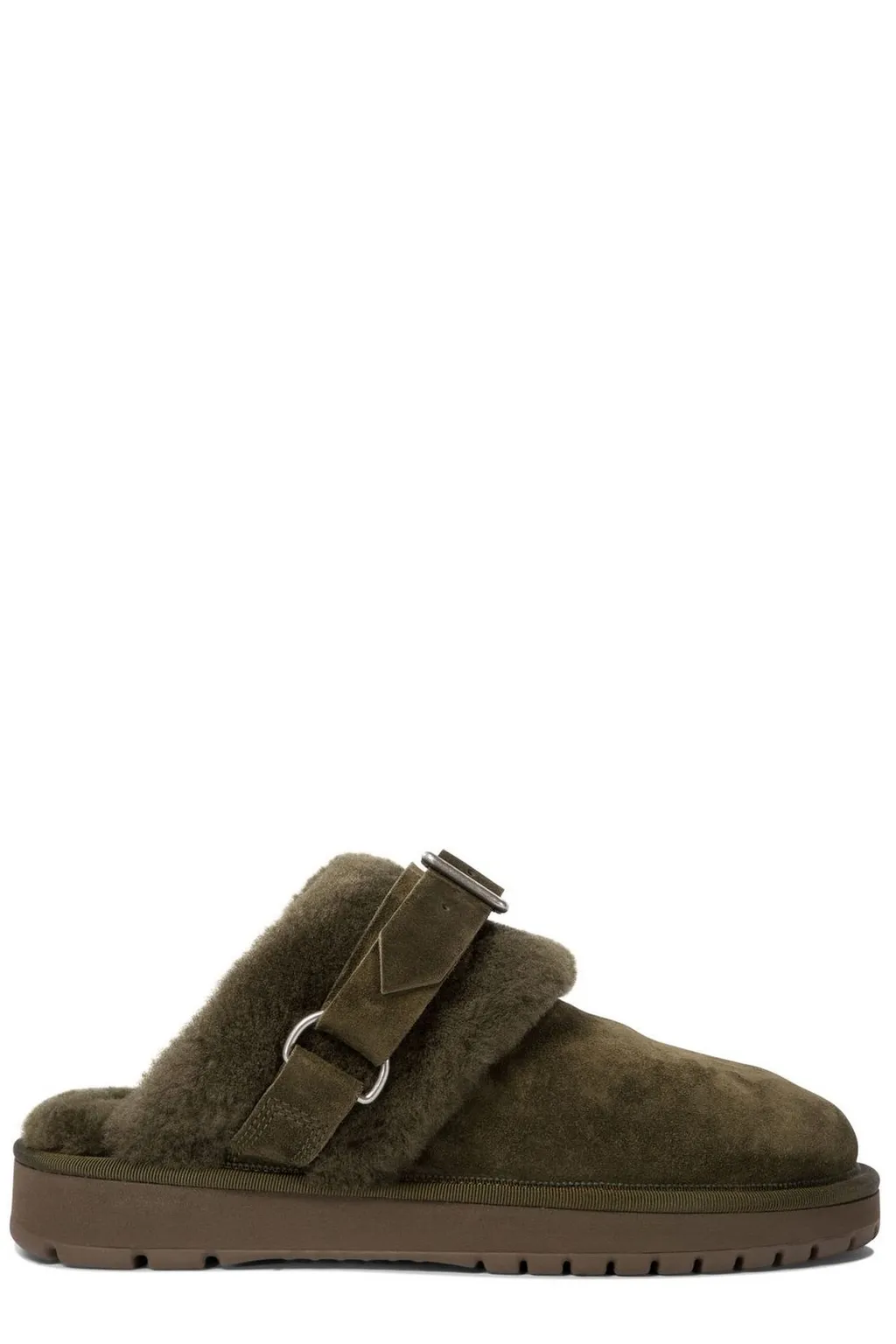 Chubby Buckle Strap Low Slippers
