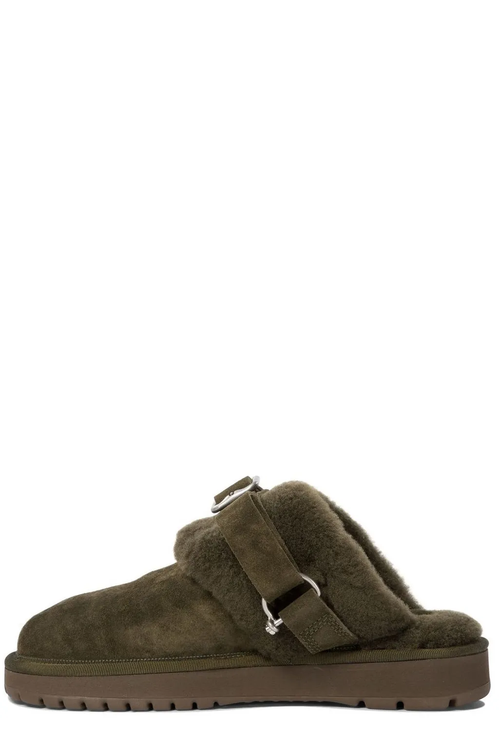 Chubby Buckle Strap Low Slippers