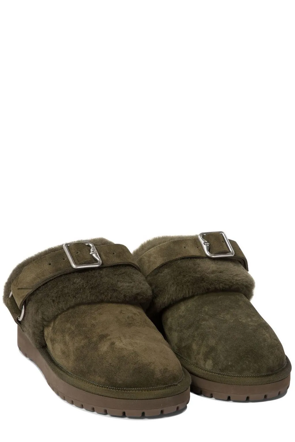 Chubby Buckle Strap Low Slippers
