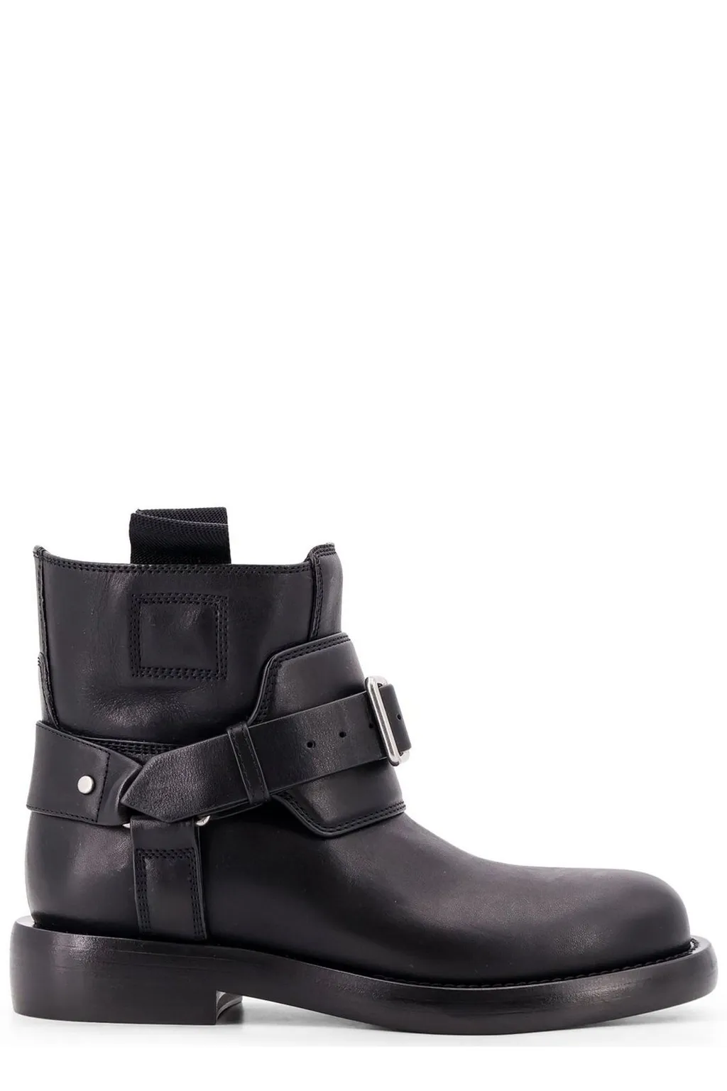 Cobble Buckle-Detailed Ankle Boots