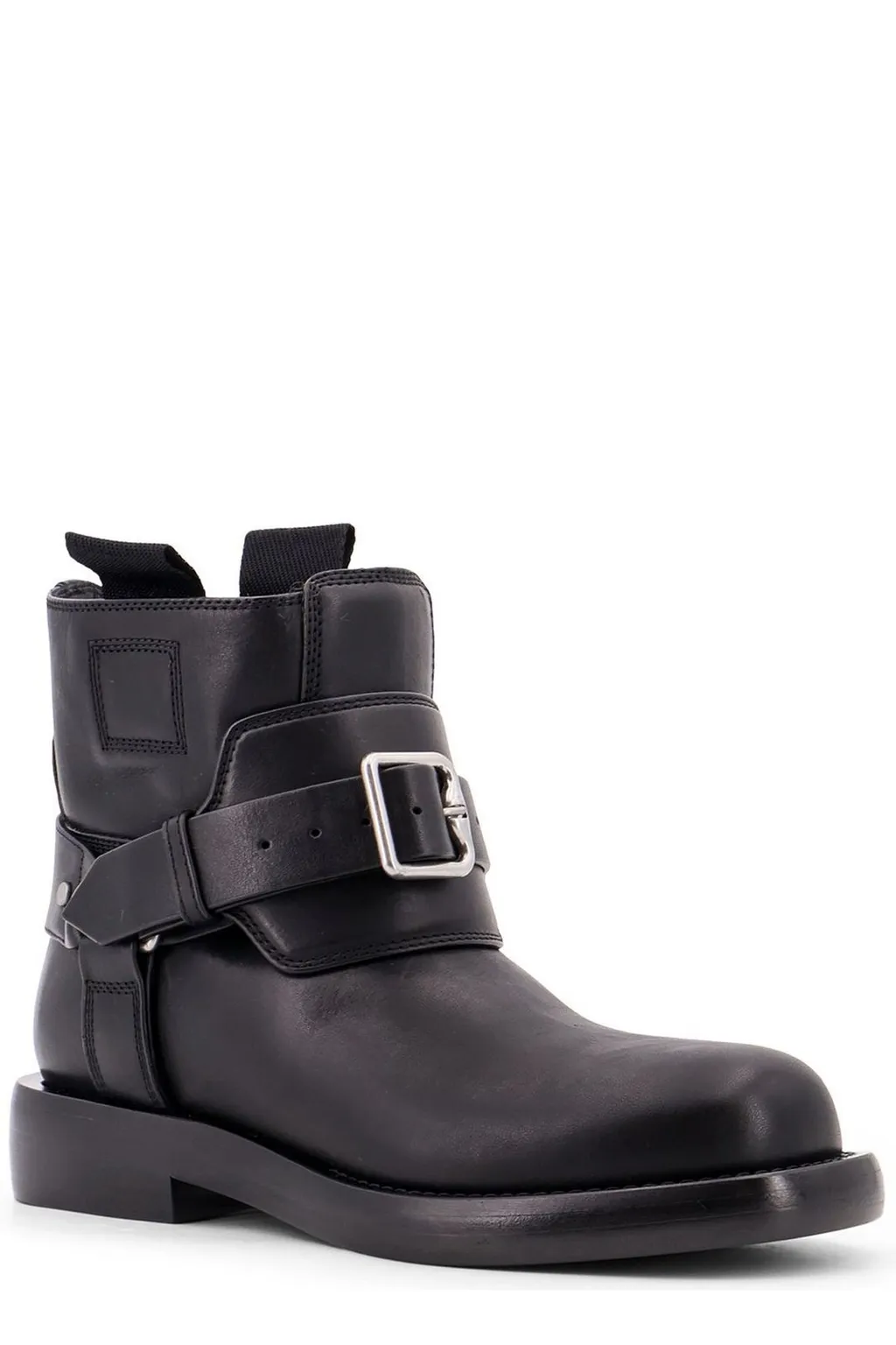 Cobble Buckle-Detailed Ankle Boots
