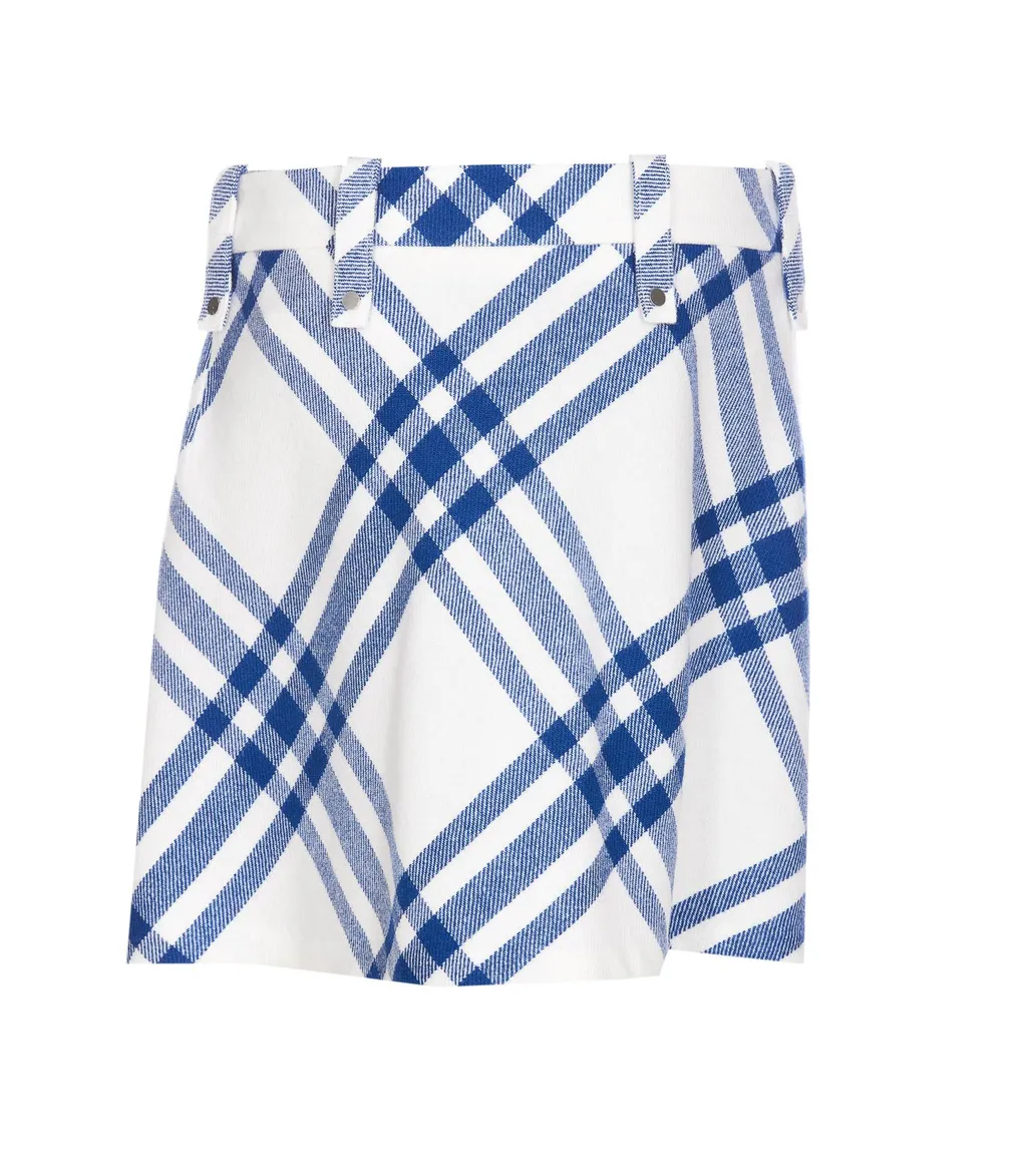 Checked Pleated Mini Skirt