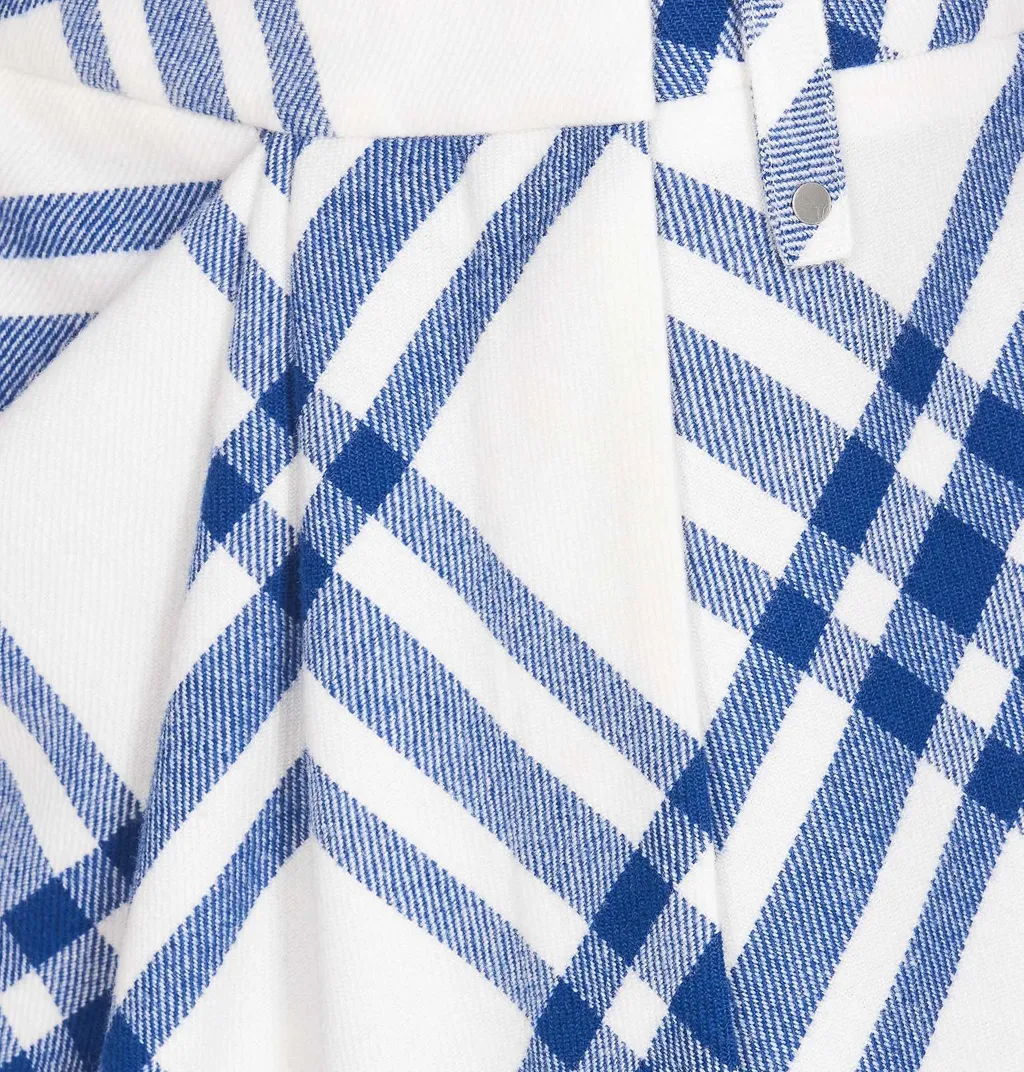 Checked Pleated Mini Skirt