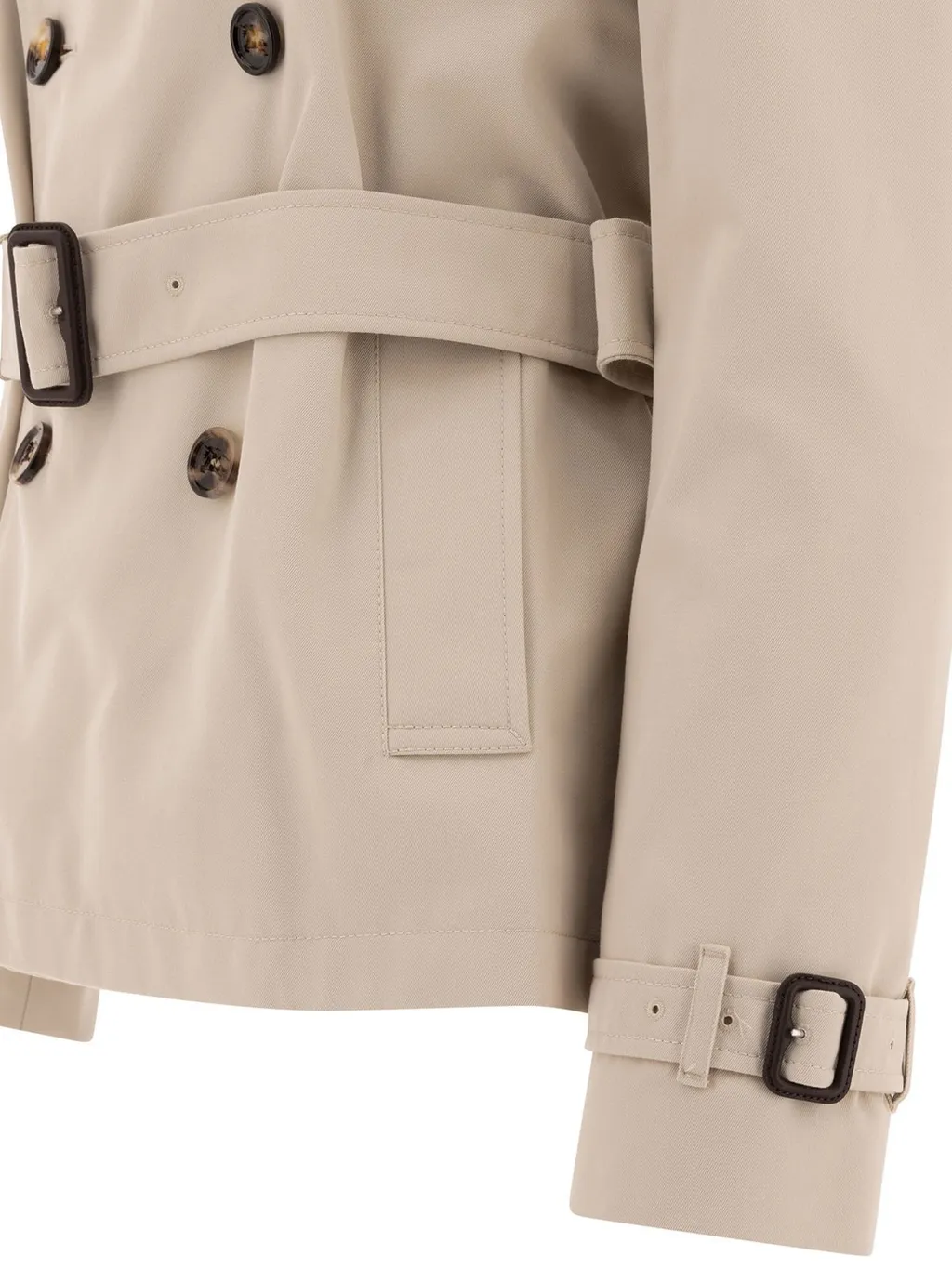 Double Breasted Belted Short Coat