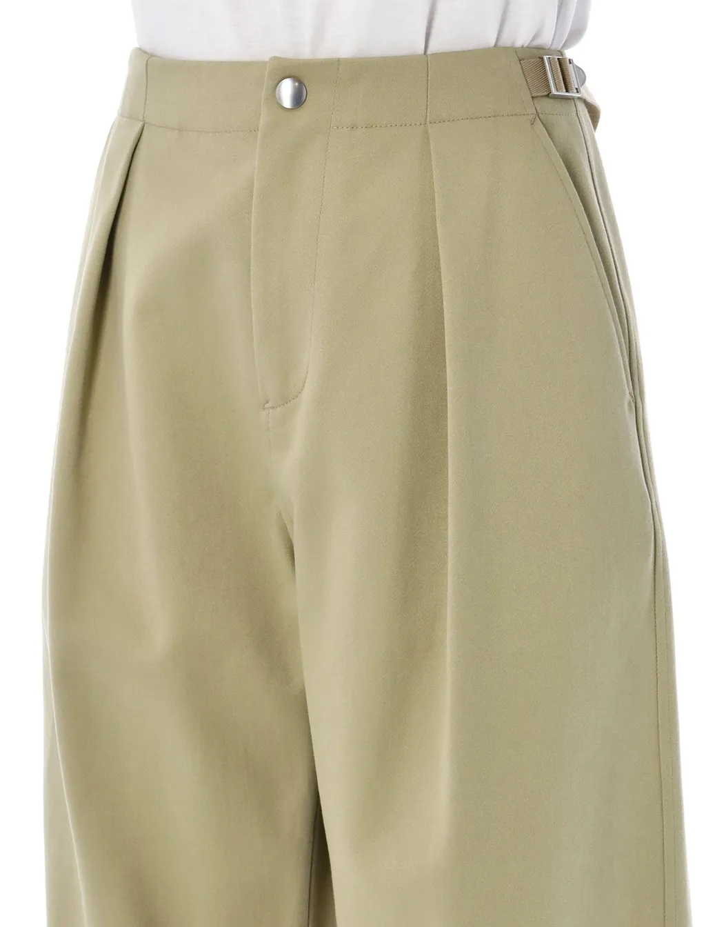 Straight-Leg Buckle-Waist Trousers