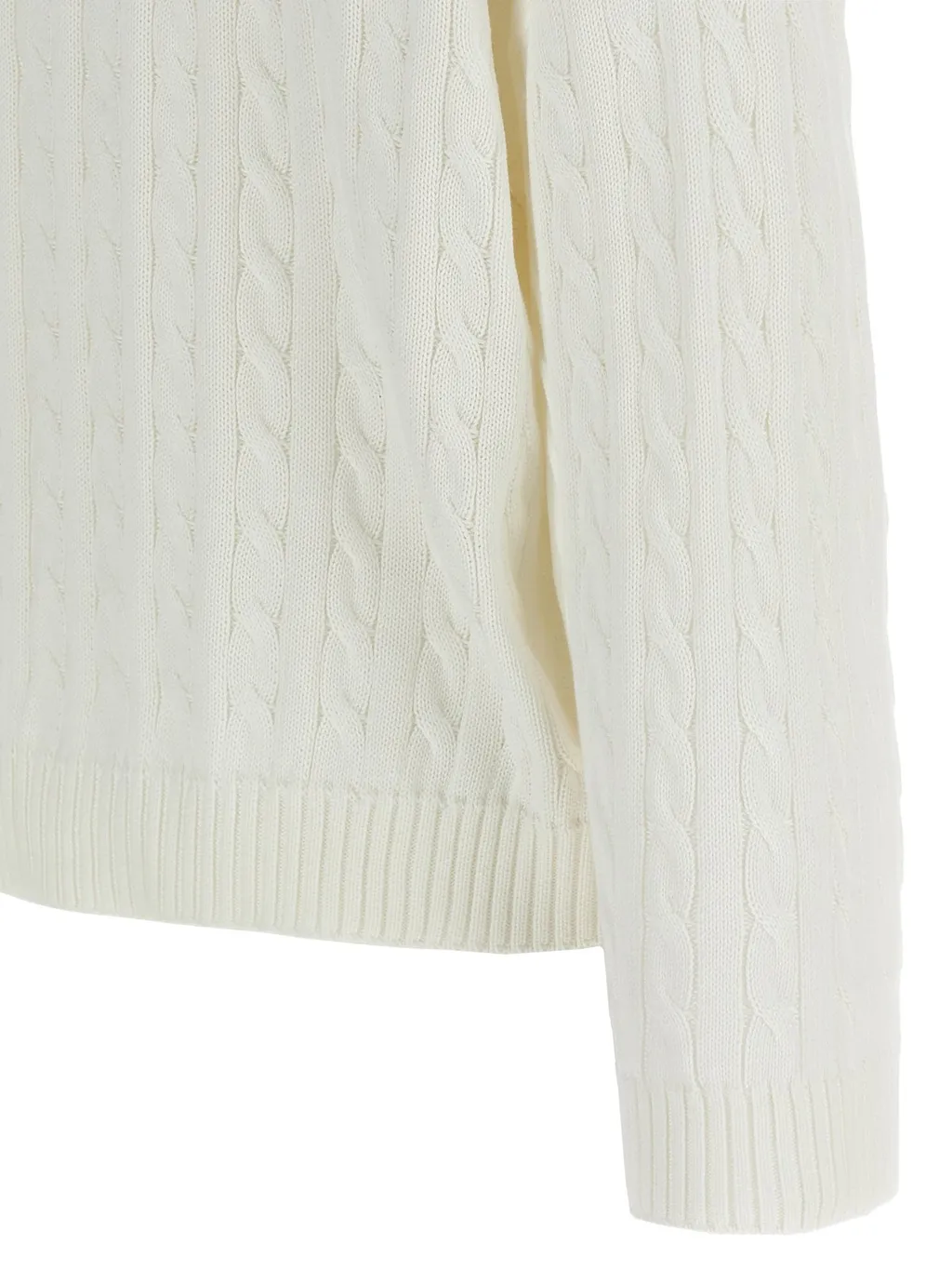 V-Neck Braided Knitted Jumper
