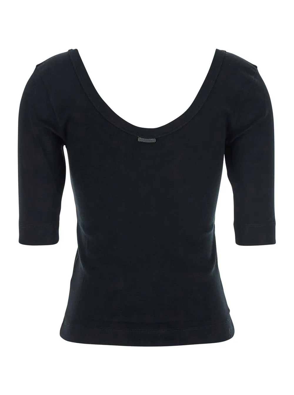 Monile-Detailed Crewneck Top