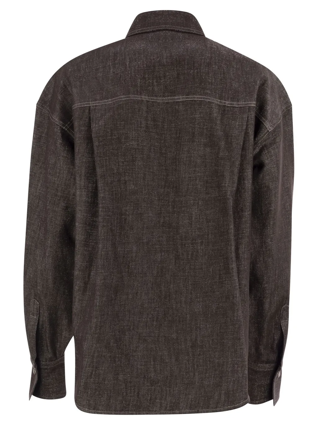 Long-Sleeved Denim Shirt