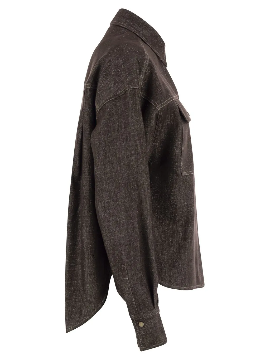 Long-Sleeved Denim Shirt