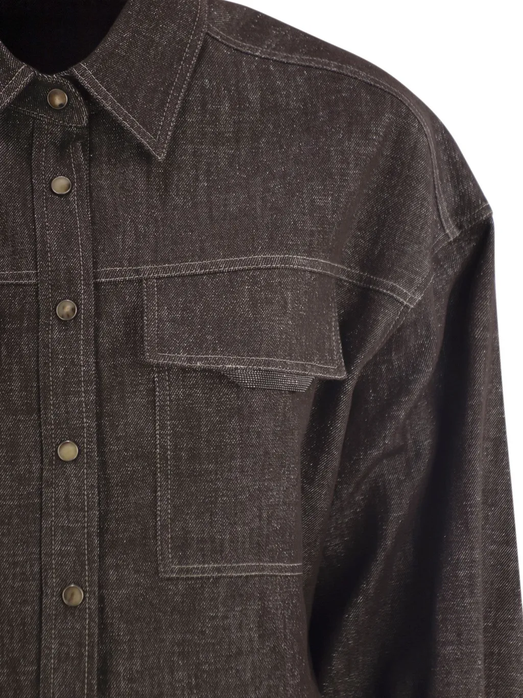 Long-Sleeved Denim Shirt