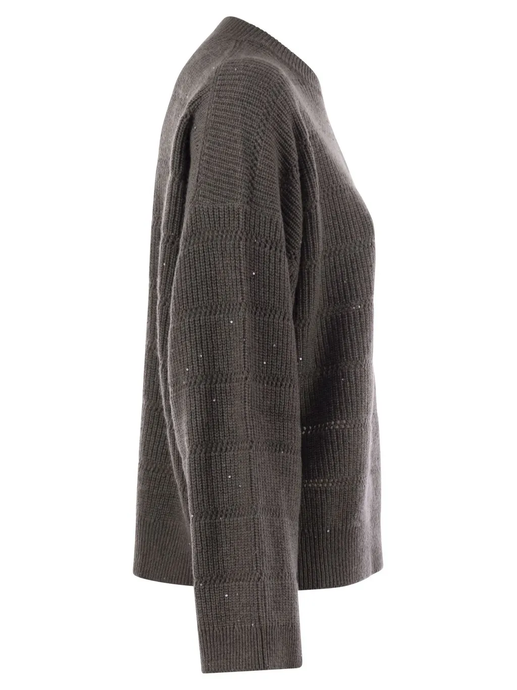 Long-Sleeved Ribbed Sweater