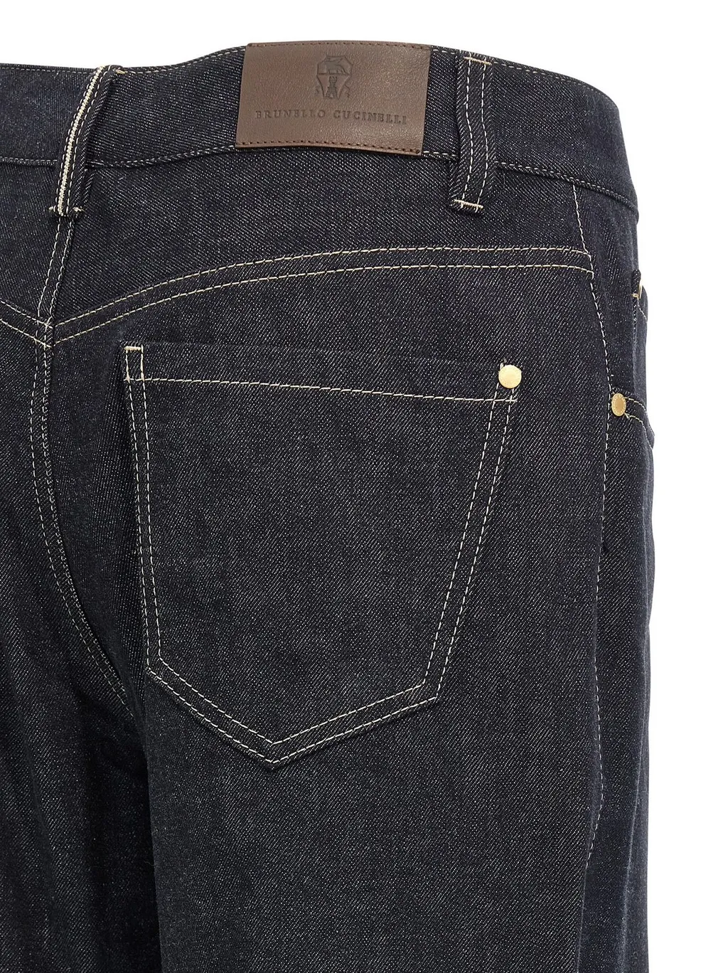 Monile-Detailed Straight-Leg Jeans