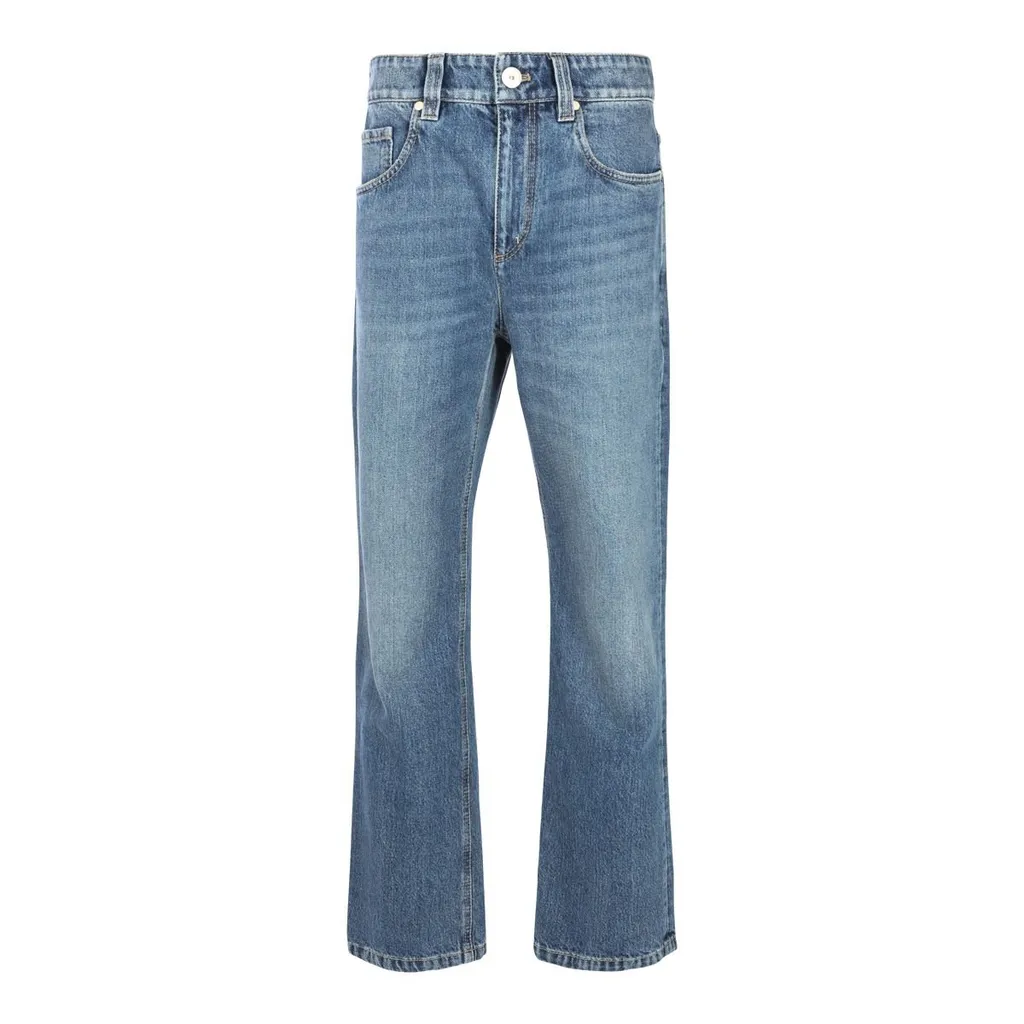 Logo Patch Straight-Leg Jeans