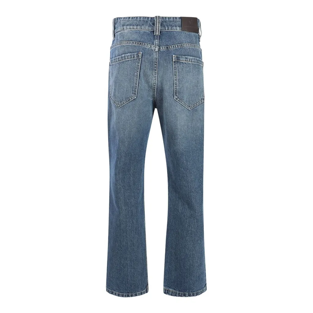 Logo Patch Straight-Leg Jeans