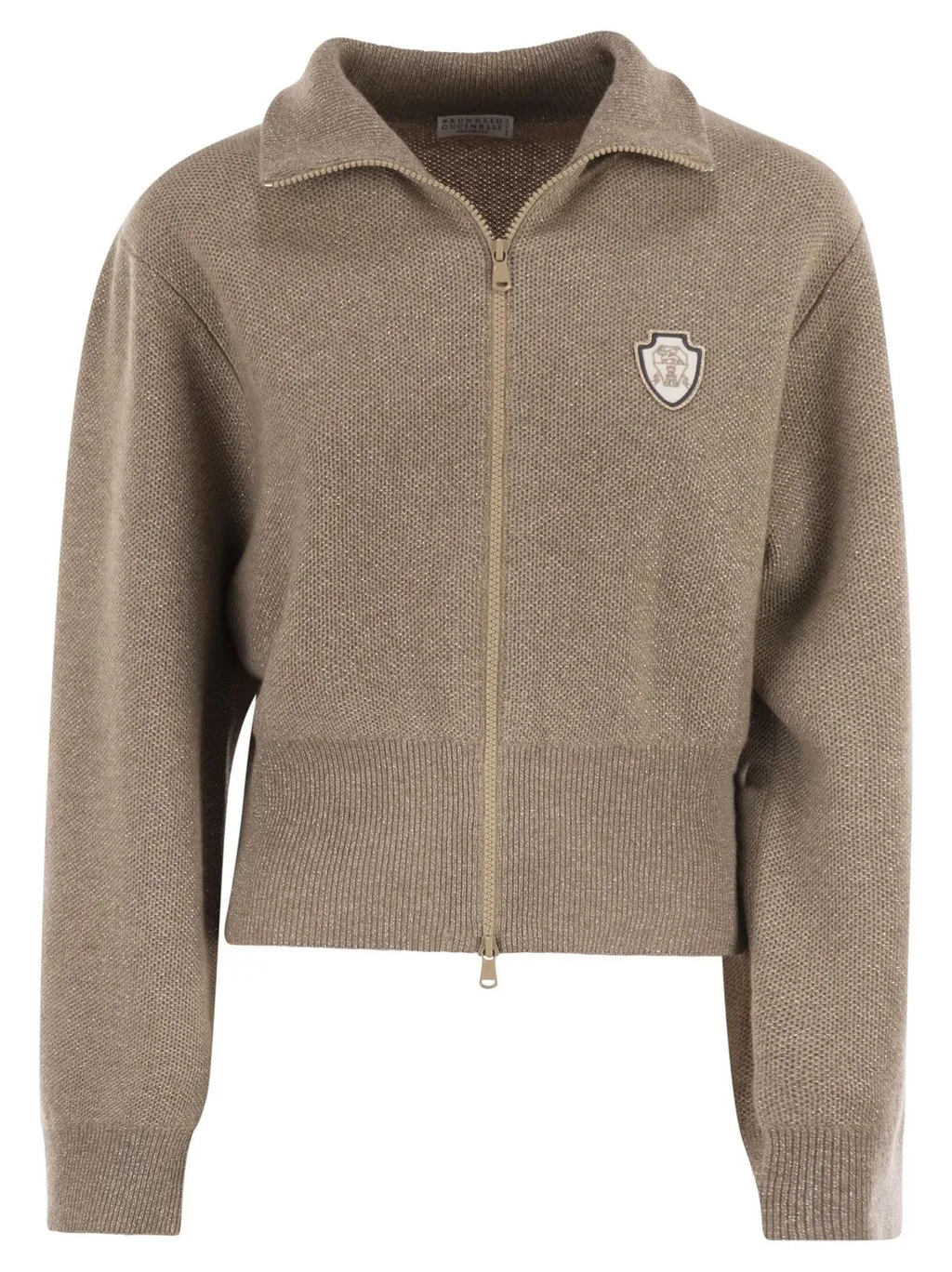 Sweatshirt-Style Knitted Cardigan