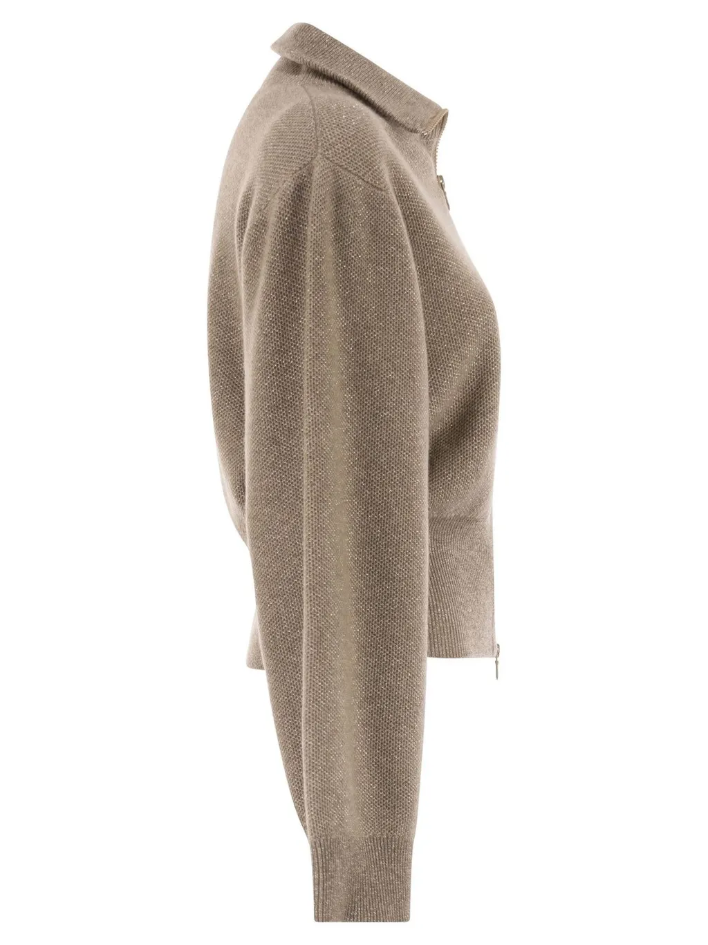 Sweatshirt-Style Knitted Cardigan