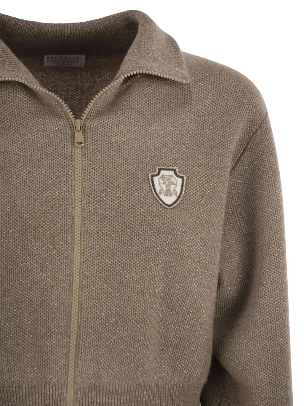 Sweatshirt-Style Knitted Cardigan