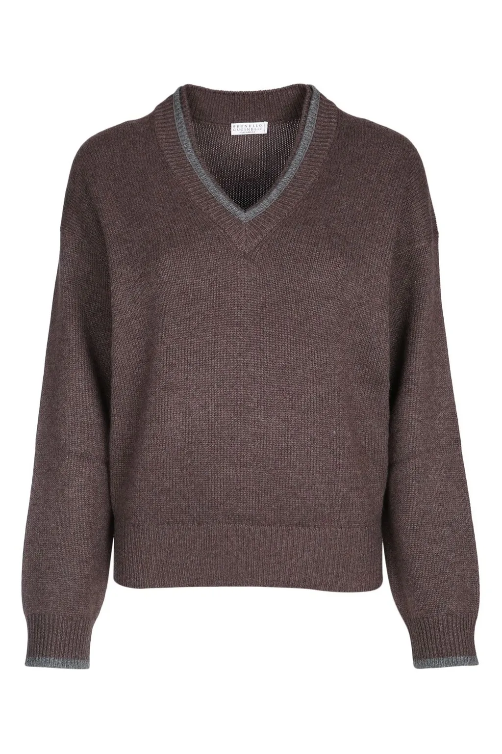 V-Neck Long-Sleeved Jumper