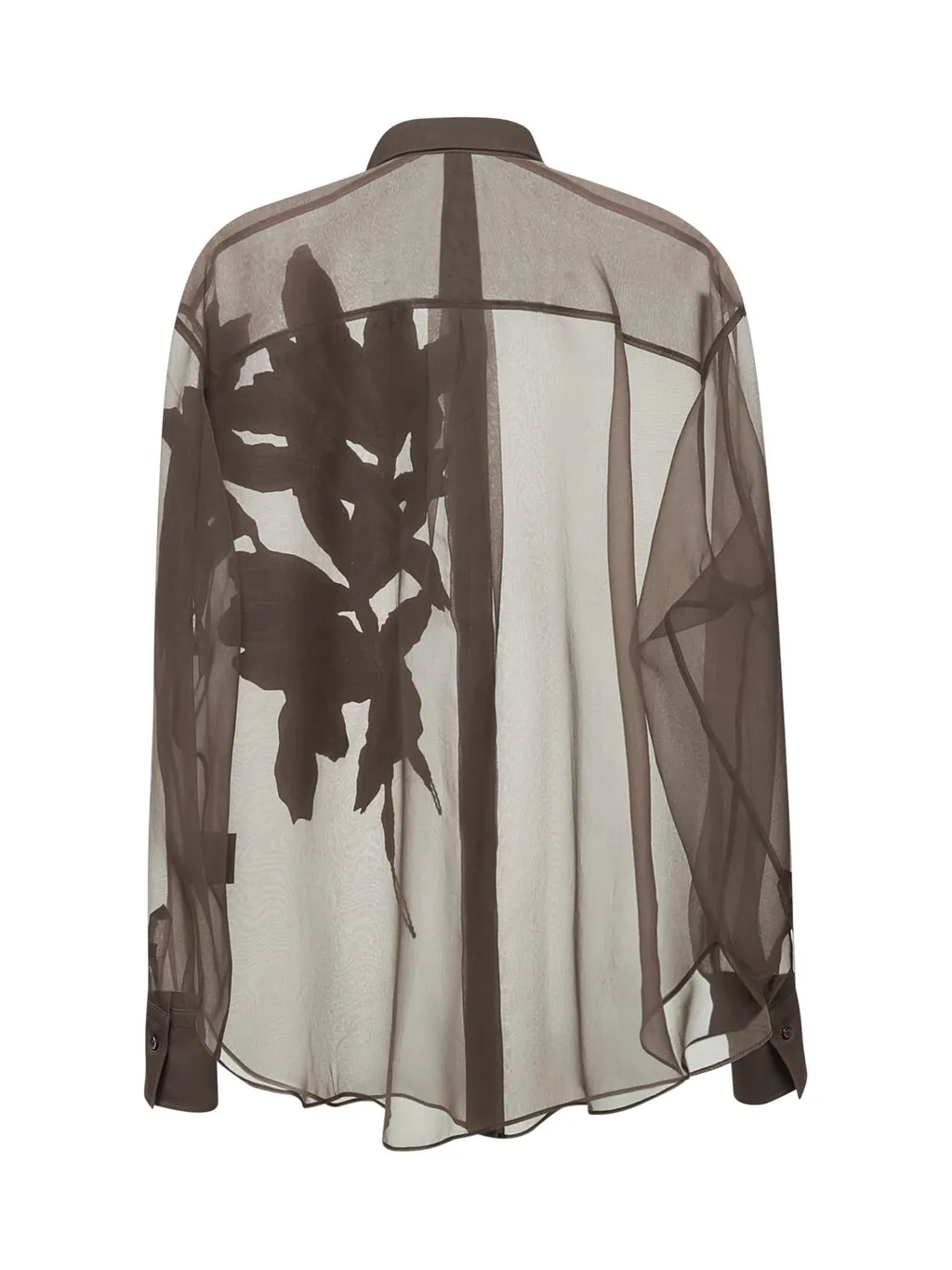 Herbarium Appliqué Crispy Satin Shirt
