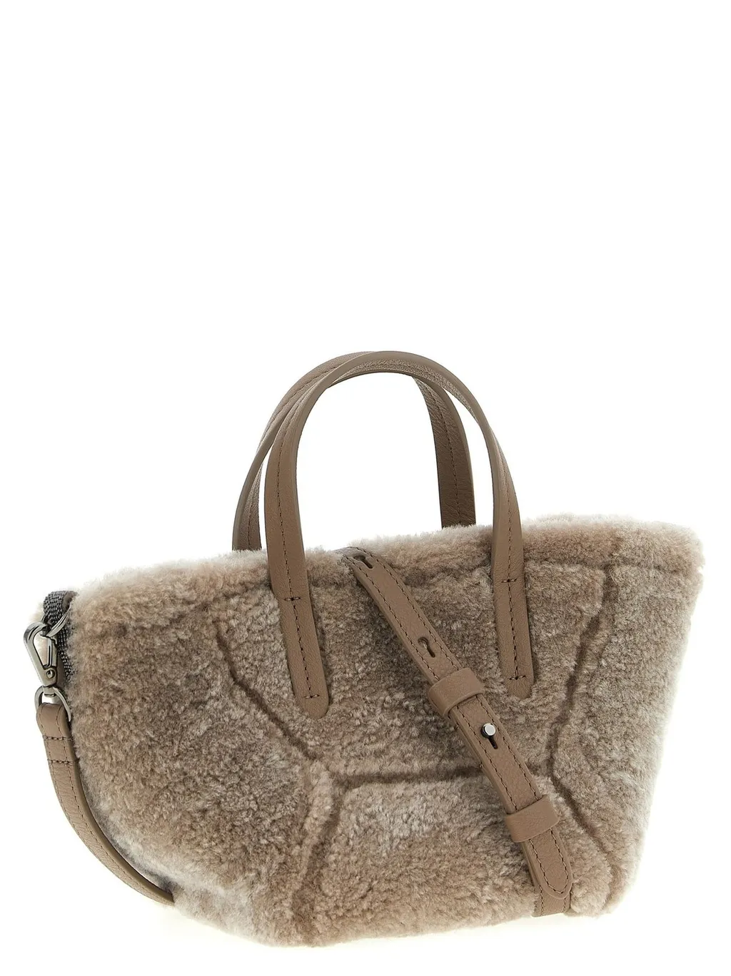 Bc Duo Mini Shearling Tote Bag