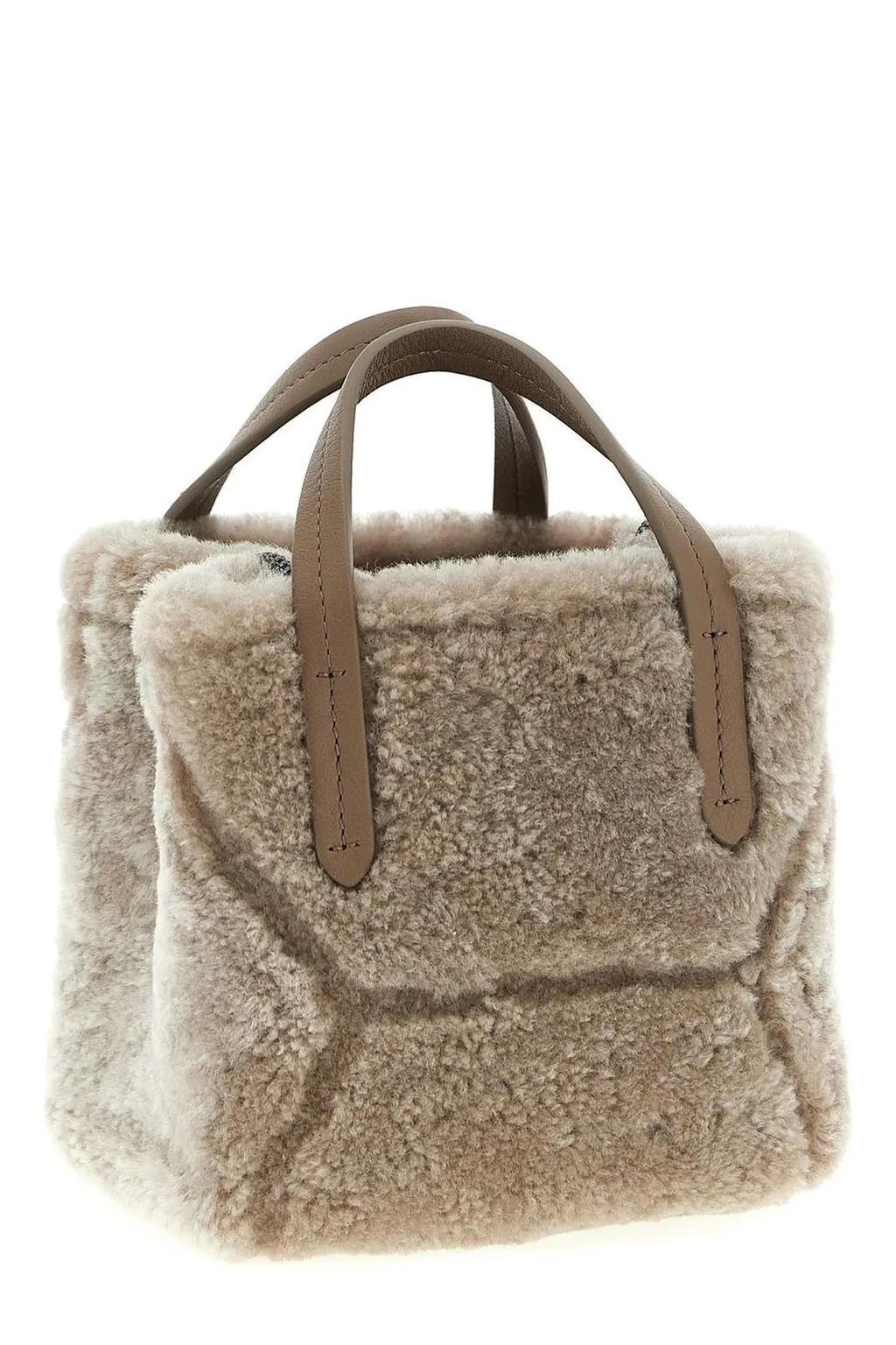Bc Duo Mini Shearling Tote Bag