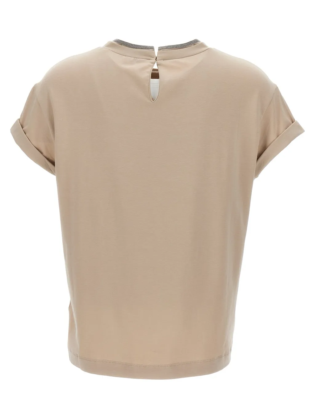 Chain-Trim Crewneck T-Shirt