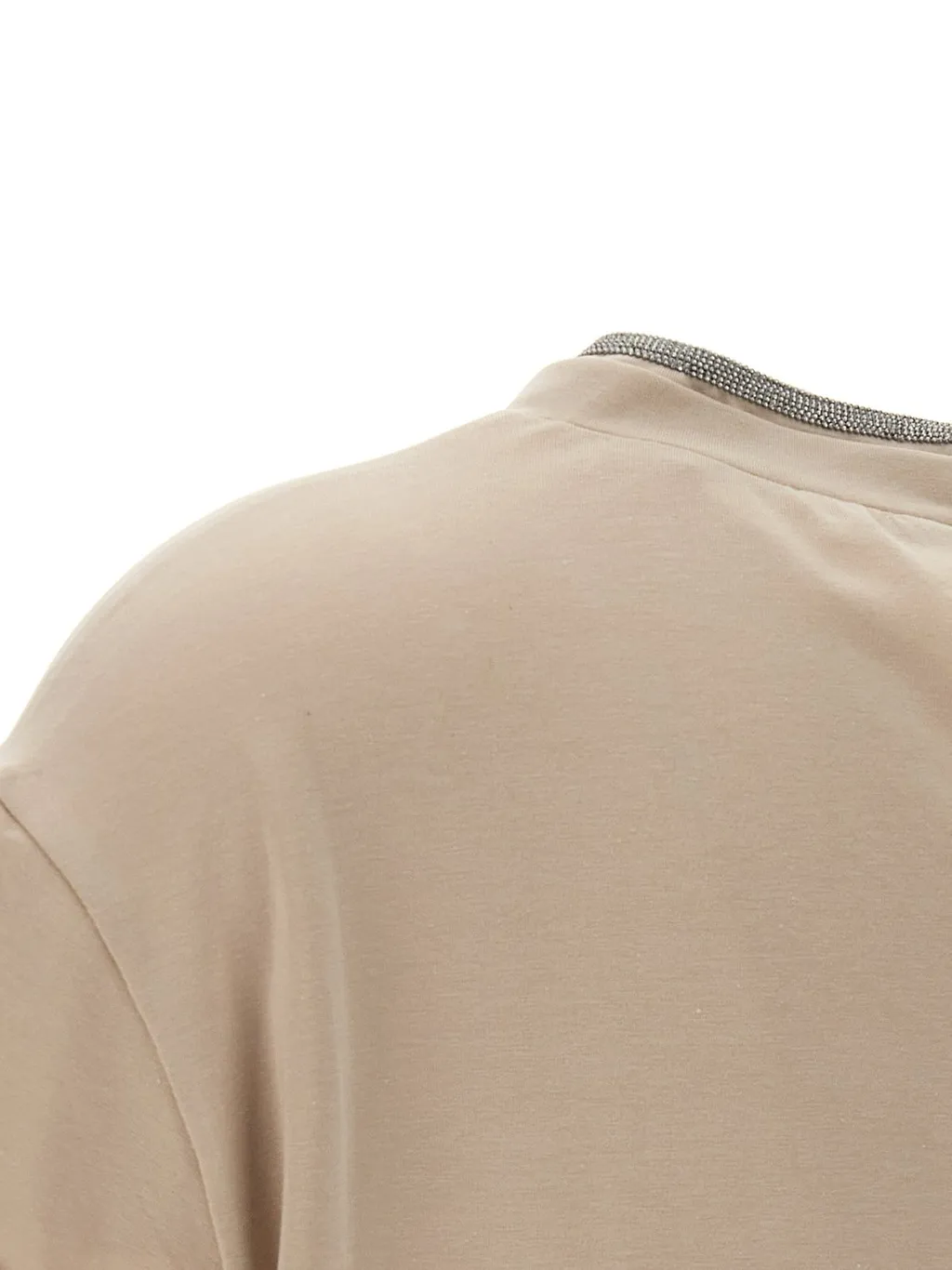 Chain-Trim Crewneck T-Shirt
