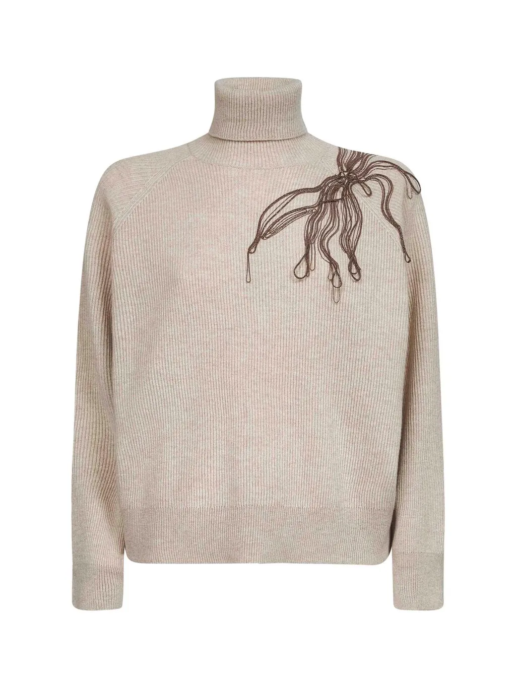 Monili Detailed Roll Neck Sweater