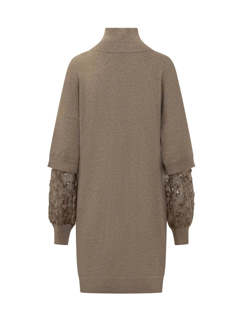 Sequin Embellished Knitted Mini Dress