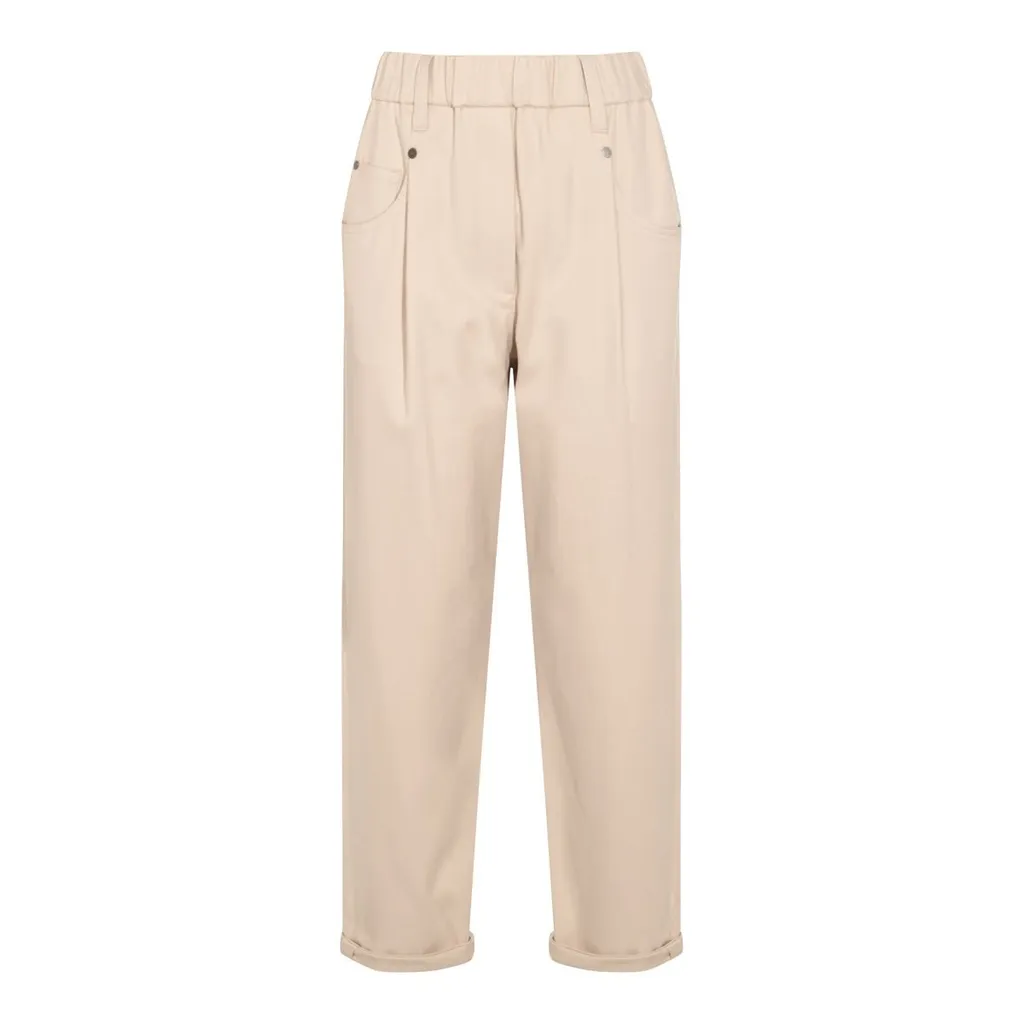 Elasticated Waistband Cropped Pants