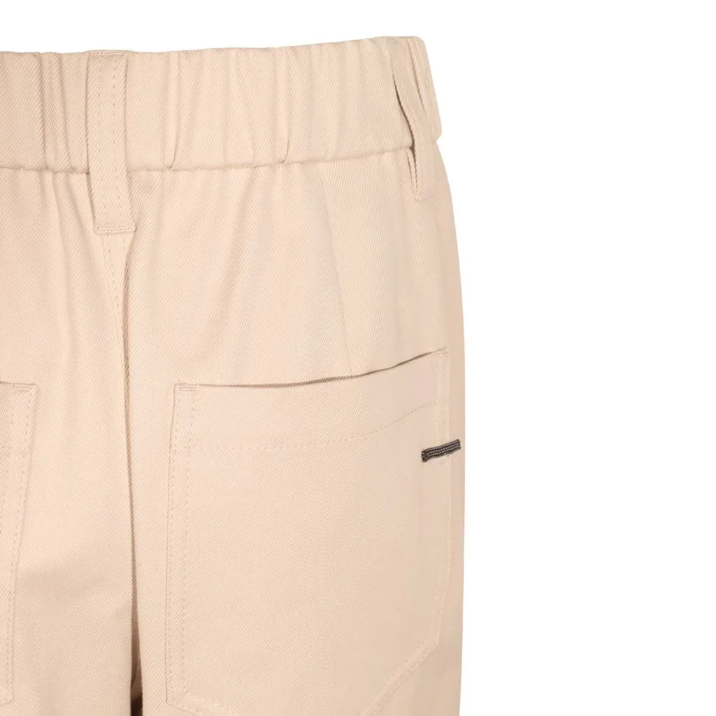 Elasticated Waistband Cropped Pants