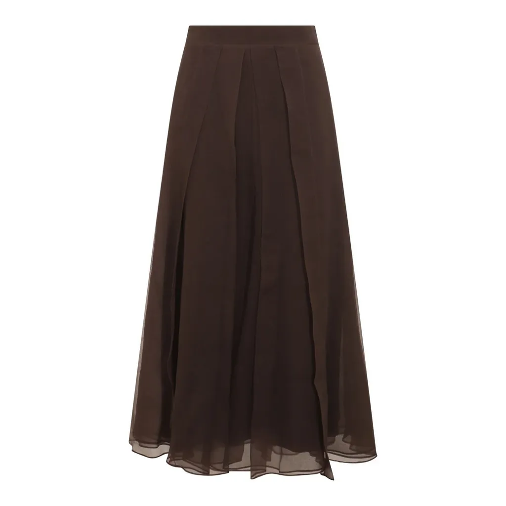 Pleated Midi Circle Skirt