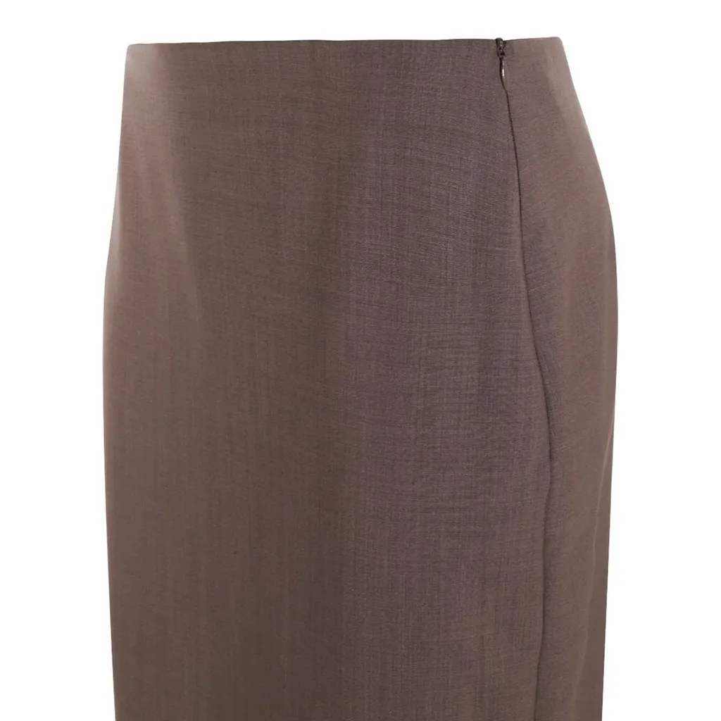 Rear Slit Midi Skirt