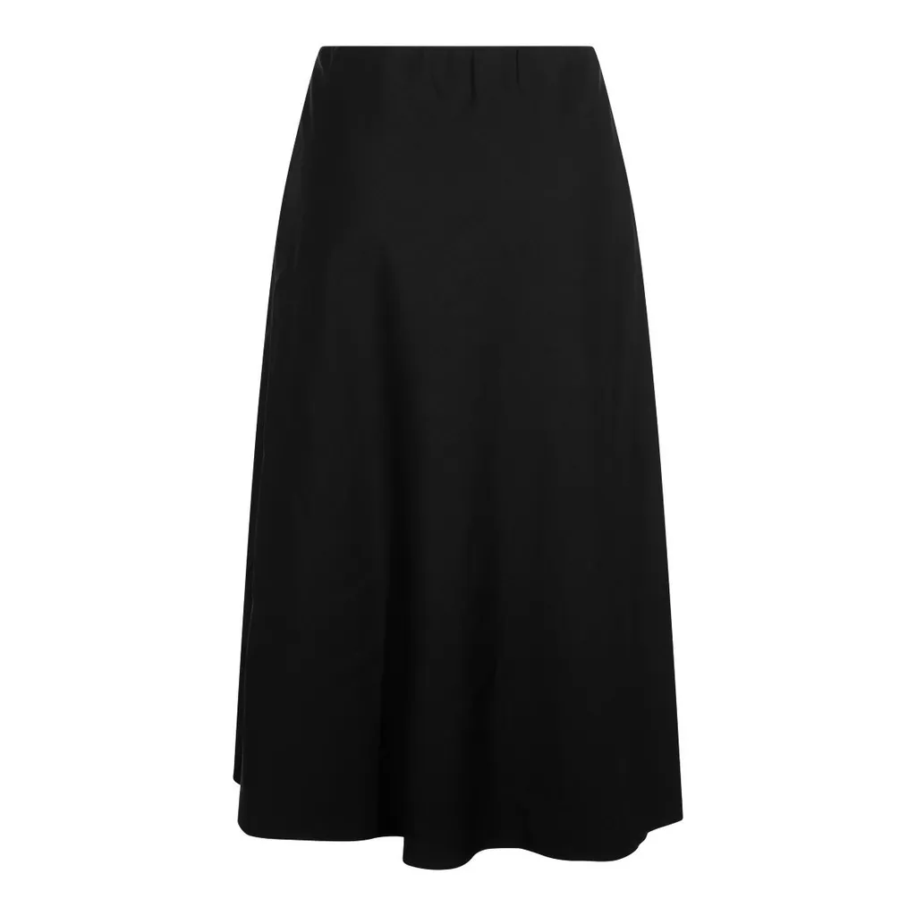 A-Line Flared Hem Midi Skirt