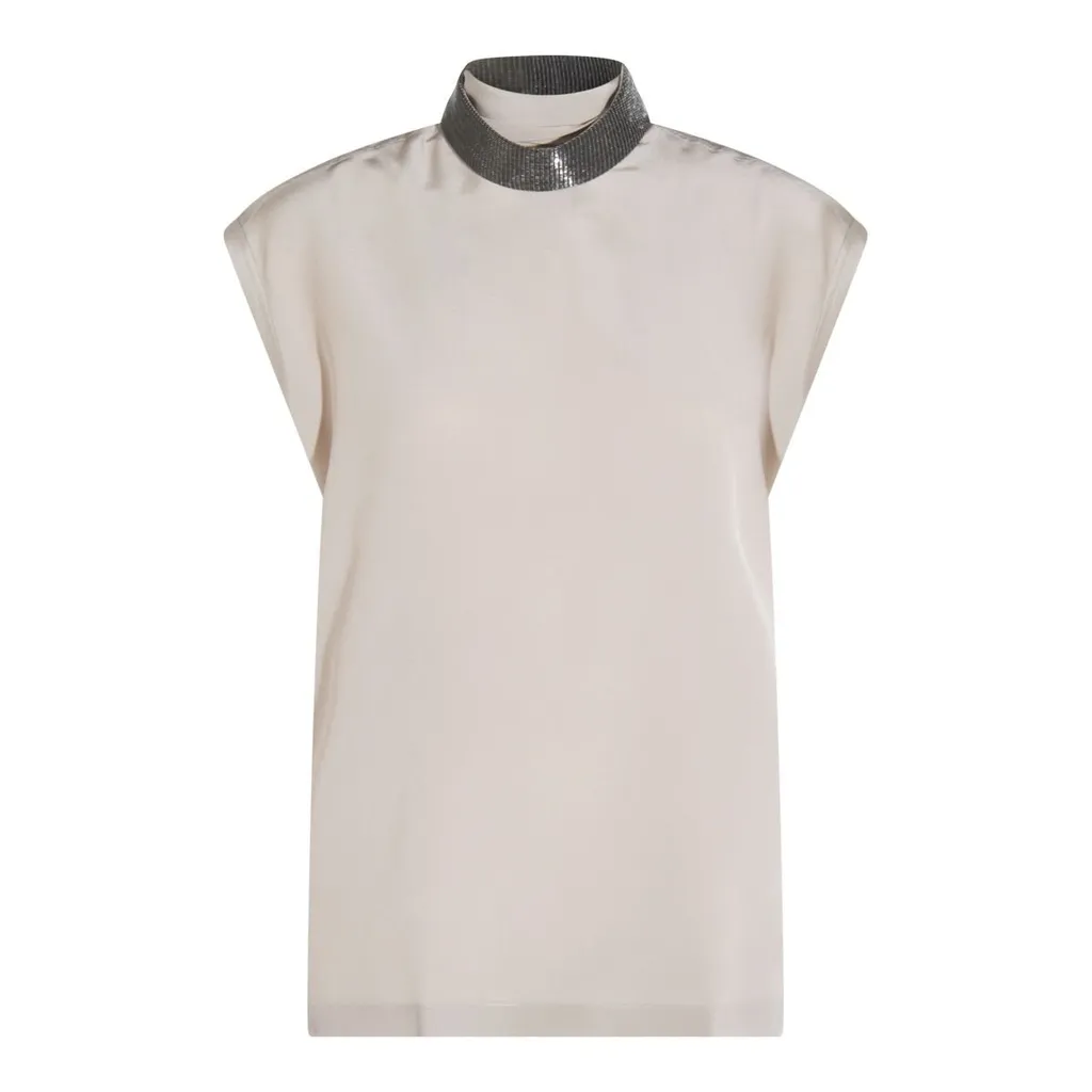 Embellished Neck Top