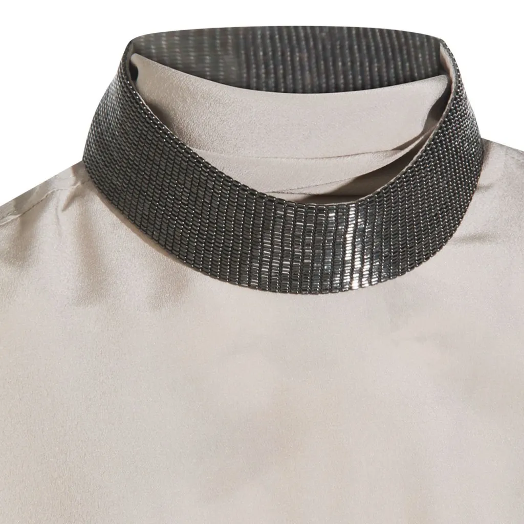 Embellished Neck Top